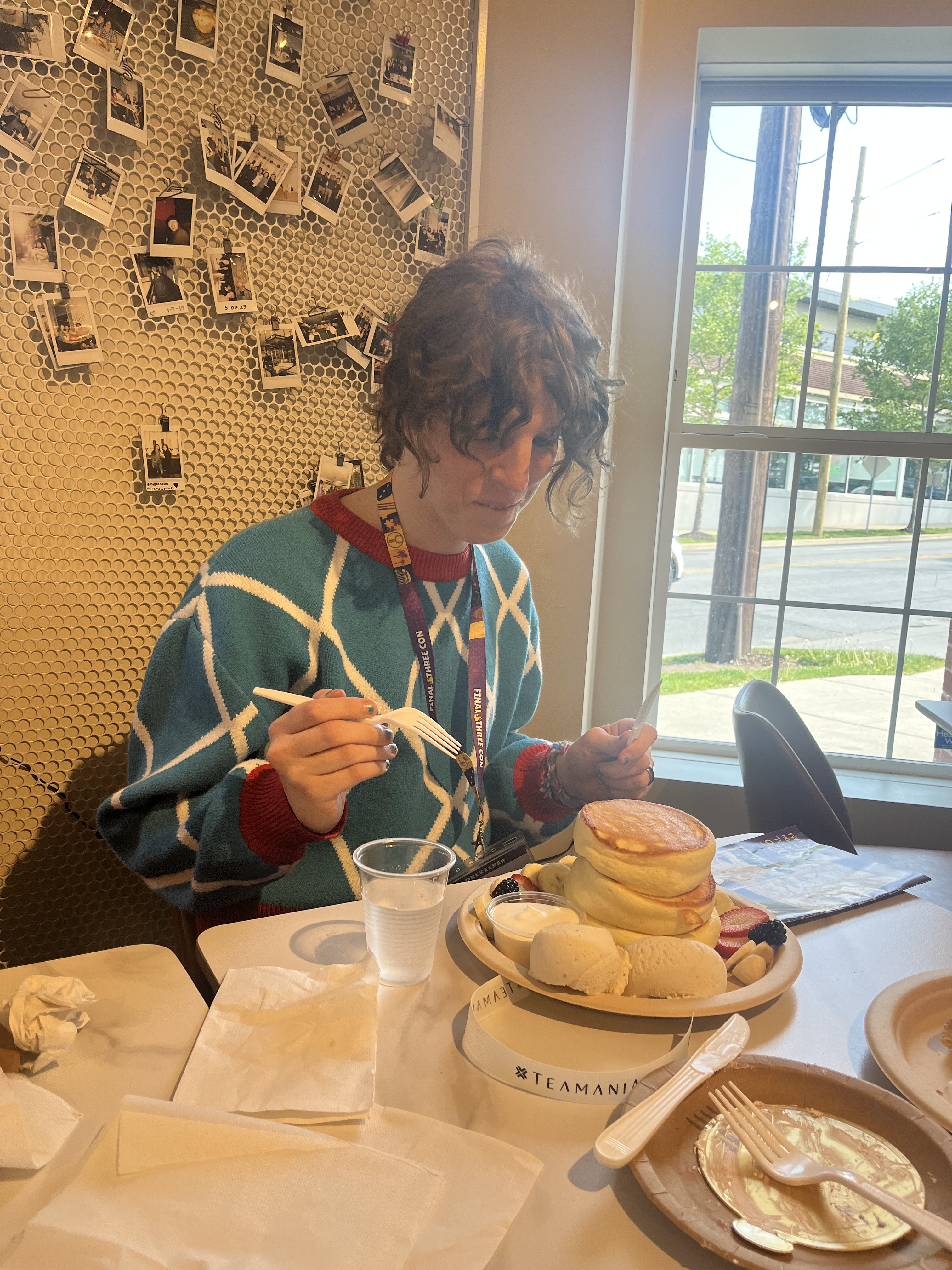 Jojo with pancakes